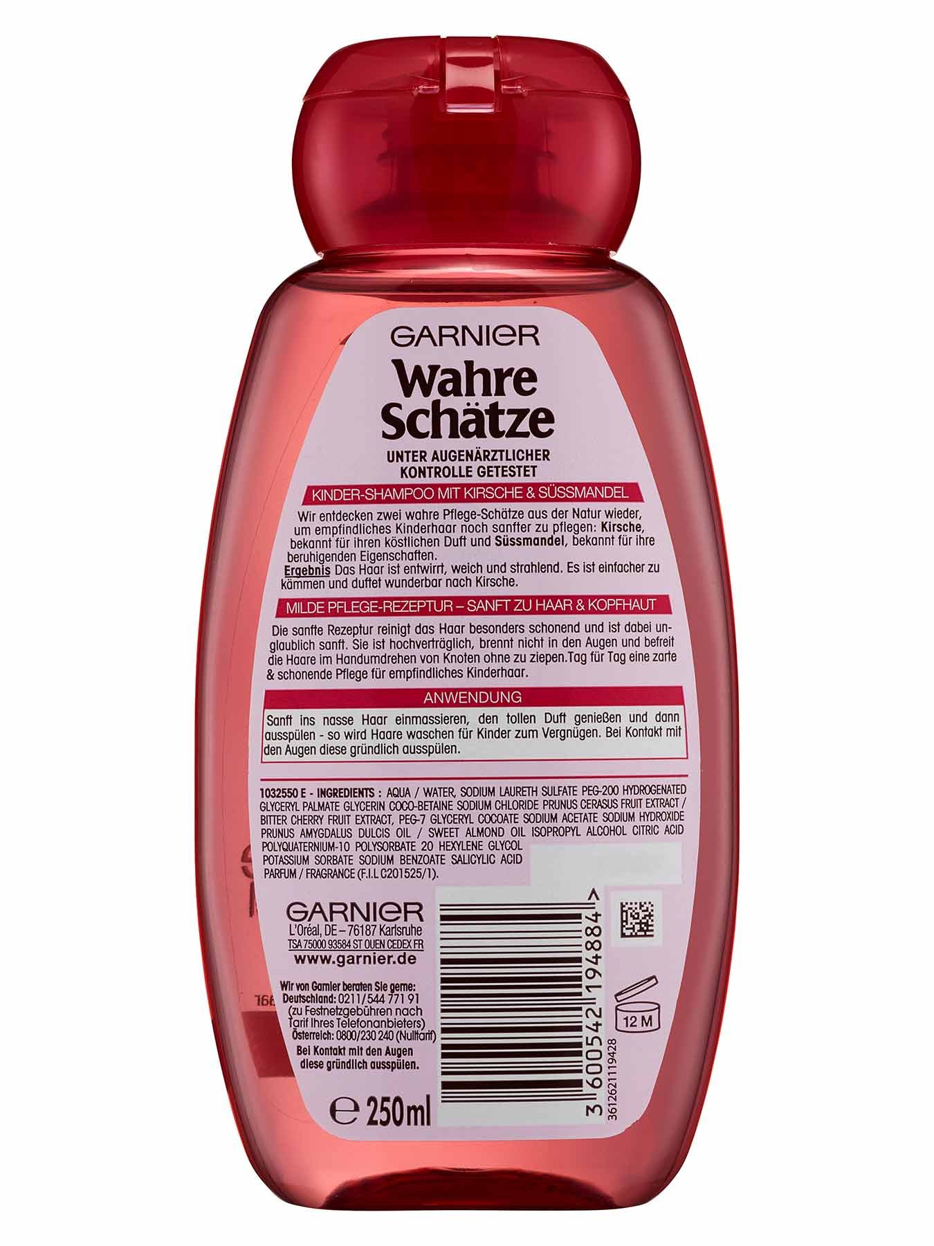 MildesShampooWahreSchaetzeFuerKinderKirscheSuessmandel250mlRueckseiteGarnierDeutschlandjpg-gross